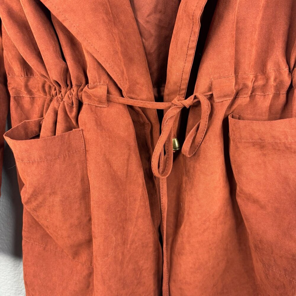 May & July Burnt Orange Waist Cinch Jacket - Picture 2 of 7